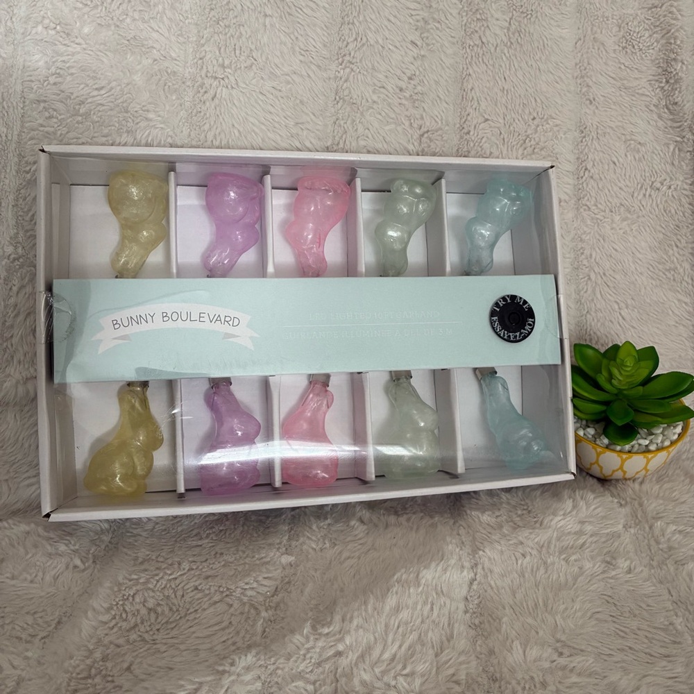 Bunny Boulevard LED lighted 10 foot garland Easter